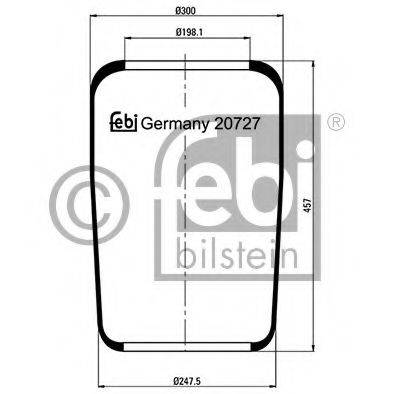 FEBI BILSTEIN 20727 Кожух пневматичної ресори