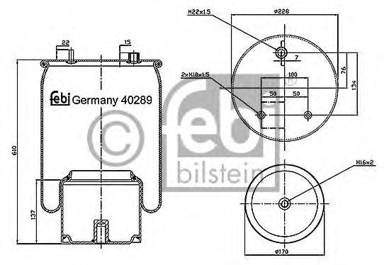 FEBI BILSTEIN 40289 Кожух пневматичної ресори