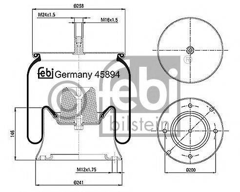 FEBI BILSTEIN 45894 Кожух пневматичної ресори
