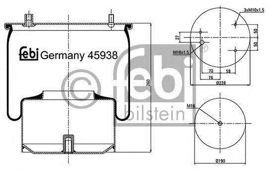 FEBI BILSTEIN 45938 Кожух пневматичної ресори