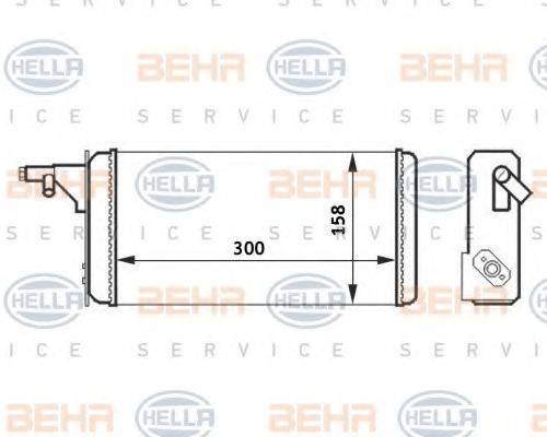 BEHR HELLA SERVICE 8FH351024251 Теплообмінник, опалення салону