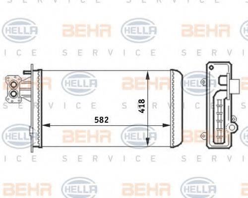 BEHR HELLA SERVICE 8FH351024451 Теплообмінник, опалення салону