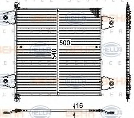 BEHR HELLA SERVICE 8FC351029091 Конденсатор, кондиціонер