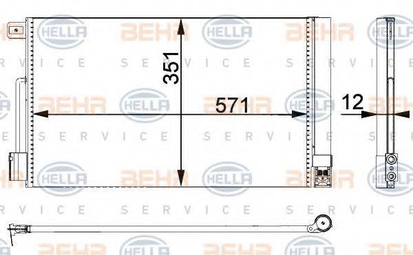 BEHR HELLA SERVICE 8FC351301651 Конденсатор, кондиціонер