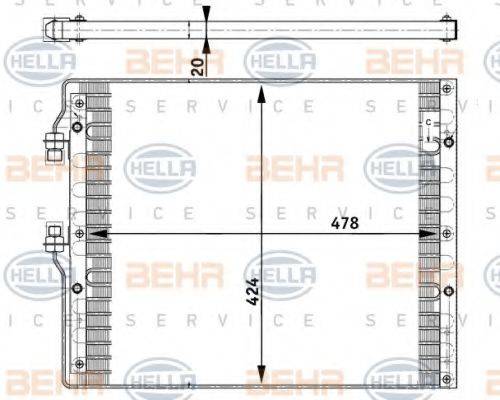 BEHR HELLA SERVICE 8FC351302181 Конденсатор, кондиціонер