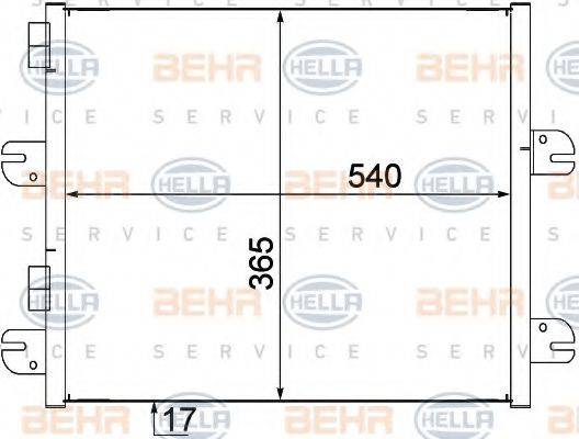 BEHR HELLA SERVICE 8FC351309071 Конденсатор, кондиціонер
