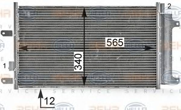 BEHR HELLA SERVICE 8FC351343491 Конденсатор, кондиціонер