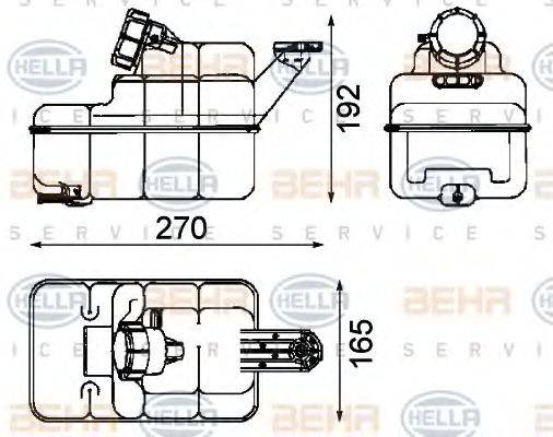 BEHR HELLA SERVICE 8MA376705271 Компенсаційний бак, охолоджуюча рідина