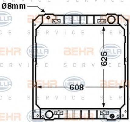 BEHR HELLA SERVICE 8MK376705761 Радіатор, охолодження двигуна