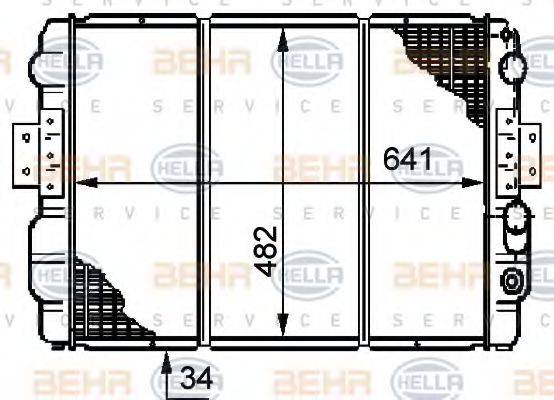 BEHR HELLA SERVICE 8MK376720361 Радіатор, охолодження двигуна