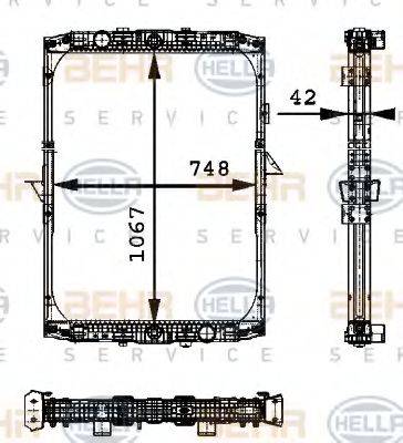 BEHR HELLA SERVICE 8MK376721541 Радіатор, охолодження двигуна