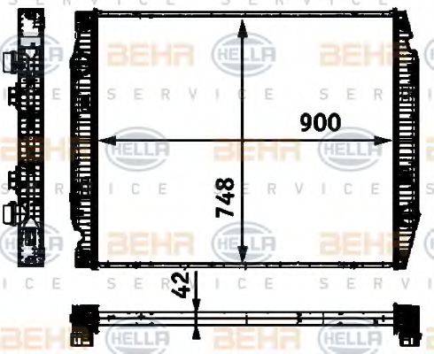 BEHR HELLA SERVICE 8MK376721791 Радіатор, охолодження двигуна