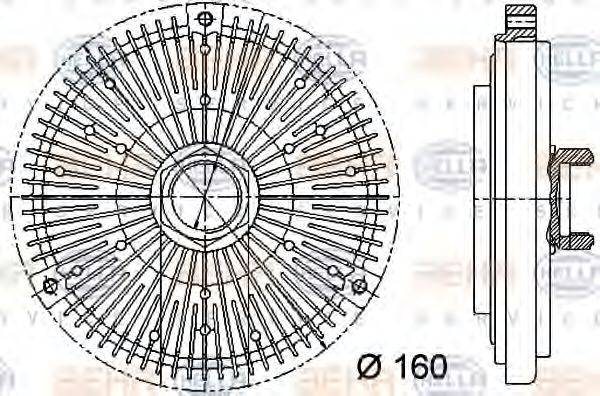 BEHR HELLA SERVICE 8MV376731491 Зчеплення, вентилятор радіатора