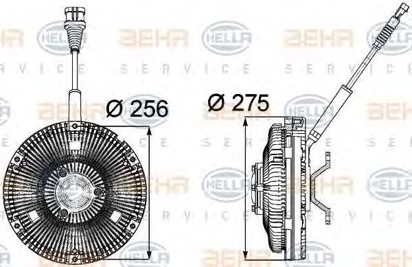 BEHR HELLA SERVICE 8MV376734211 Зчеплення, вентилятор радіатора