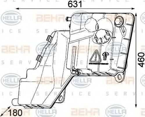 BEHR HELLA SERVICE 8MA376753791 Компенсаційний бак, охолоджуюча рідина