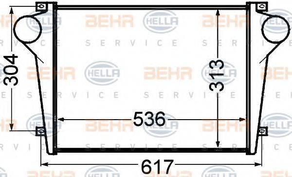BEHR HELLA SERVICE 8ML376776731 Інтеркулер