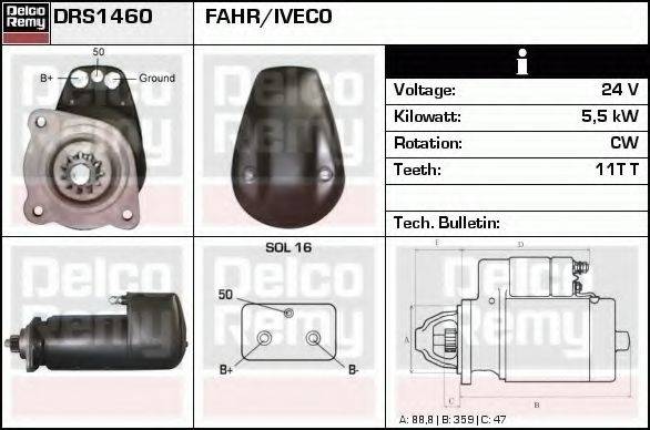 DELCO REMY DRS1460 Стартер