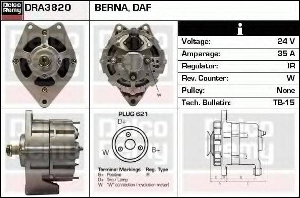 DELCO REMY DRA3820 Генератор