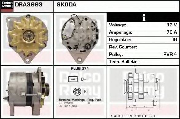 DELCO REMY DRA3993 Генератор