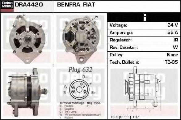 DELCO REMY DRA4420 Генератор