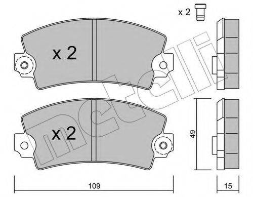 METELLI 2200050 Комплект гальмівних колодок, дискове гальмо