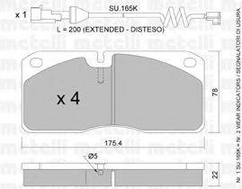 METELLI 2202694K Комплект гальмівних колодок, дискове гальмо