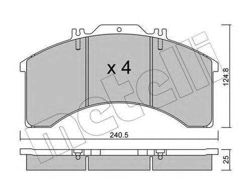 METELLI 2205810 Комплект гальмівних колодок, дискове гальмо