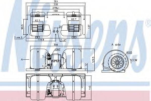 NISSENS 87141 Вентилятор салону