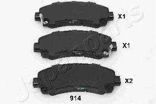 JAPANPARTS PA914AF Комплект гальмівних колодок, дискове гальмо