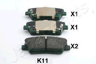 JAPANPARTS PPK11AF Комплект гальмівних колодок, дискове гальмо