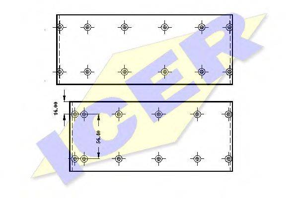 ICER 21581400 Комплект гальмівних черевиків, барабанні гальма