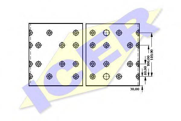 ICER 21926300 Комплект гальмівних черевиків, барабанні гальма