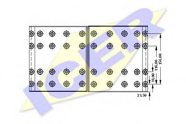 ICER 21961800 Комплект гальмівних черевиків, барабанні гальма