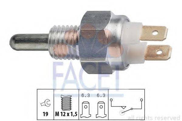 FACET 76118 Вимикач, фара заднього ходу