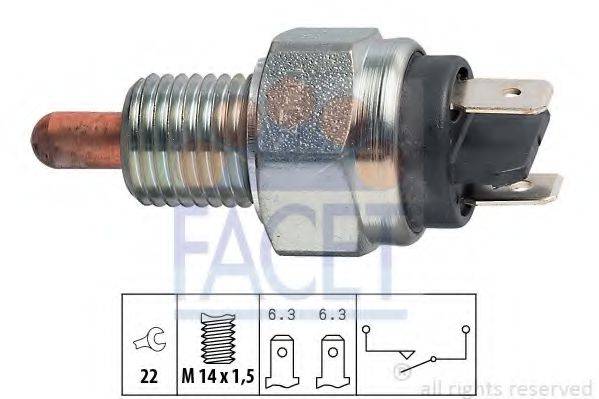 FACET 76124 Вимикач, фара заднього ходу