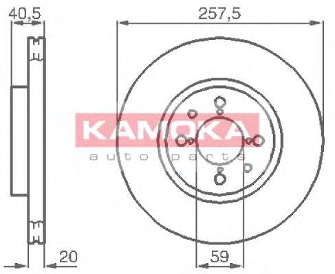 KAMOKA 1031042 гальмівний диск