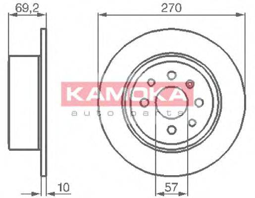 KAMOKA 1031628 гальмівний диск