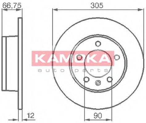 KAMOKA 1032544 гальмівний диск