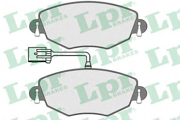 LPR 05P1302 Комплект гальмівних колодок, дискове гальмо