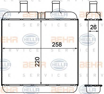 HELLA 8FH351000591 Теплообмінник, опалення салону