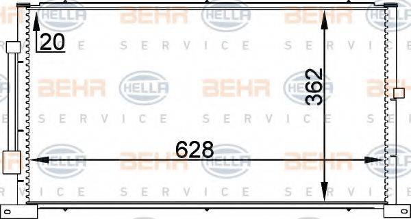 HELLA 8FC351038714 Конденсатор, кондиціонер