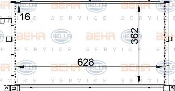 HELLA 8FC351300324 Конденсатор, кондиціонер
