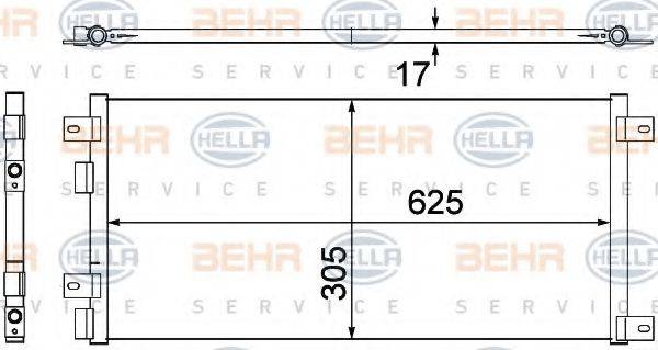 HELLA 8FC351305681 Конденсатор, кондиціонер