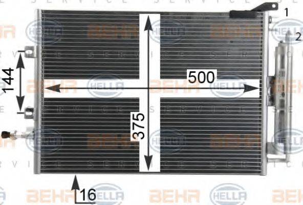 HELLA 8FC351319244 Конденсатор, кондиціонер