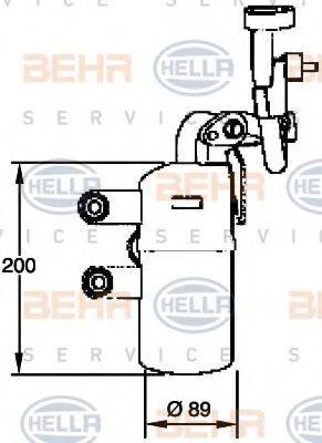 HELLA 8FT351335111 Осушувач, кондиціонер