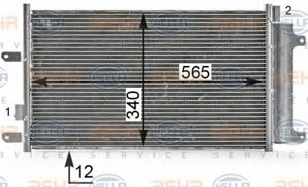 HELLA 8FC351343491 Конденсатор, кондиціонер