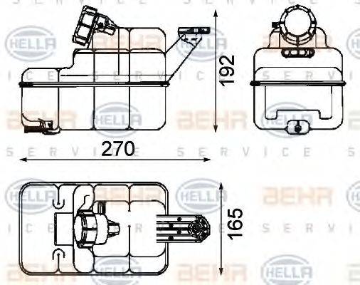 HELLA 8MA376705271 Компенсаційний бак, охолоджуюча рідина