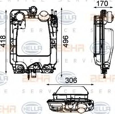 HELLA 8MA376705291 Компенсаційний бак, охолоджуюча рідина