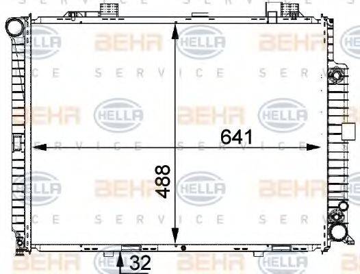HELLA 8MK376711154 Радіатор, охолодження двигуна
