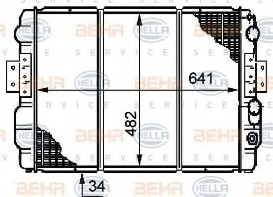 HELLA 8MK376720361 Радіатор, охолодження двигуна